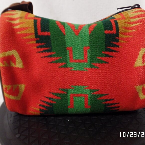 Pendleton Woolen Mills Shoulder Bag Leather Strap Colorful - Picture 6 of 13